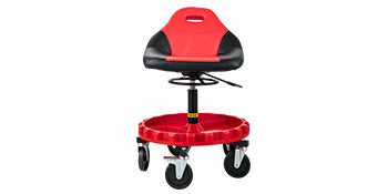 Ljustra Rolling Garage Stool 300 LBS Adjustable Height with Tool Tray