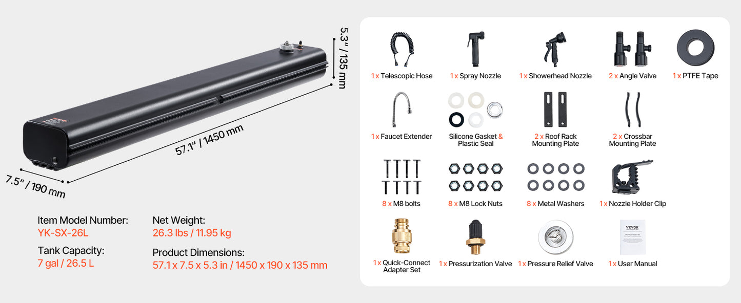 High Capacity Roof Rack Water Tank Multi-Dispensing Outdoor Tank