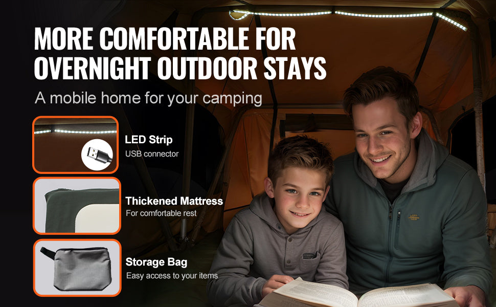 Ljustra Rooftop Tent Hardshell Folding Tent for Jeep SUV Van Truck