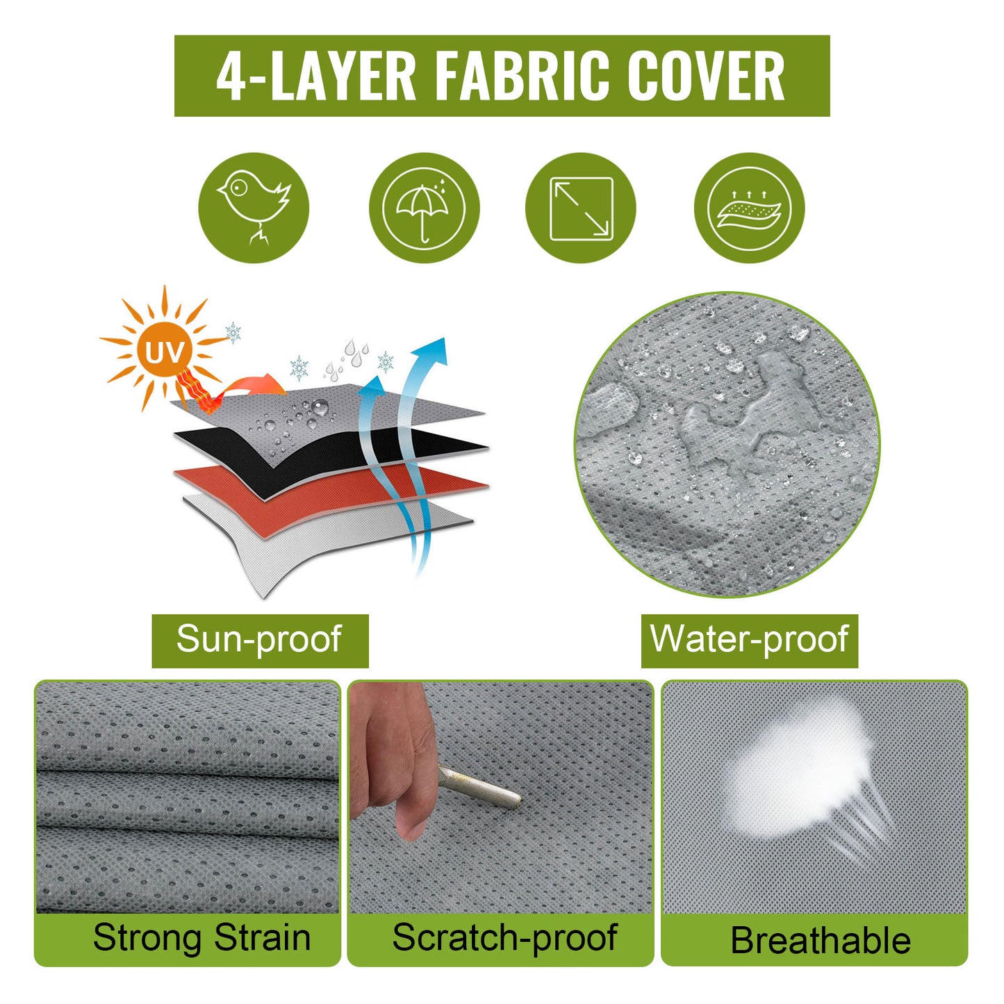Ljustra RV Cover 33'-35' All Weather Protection Non-Woven Fabric
