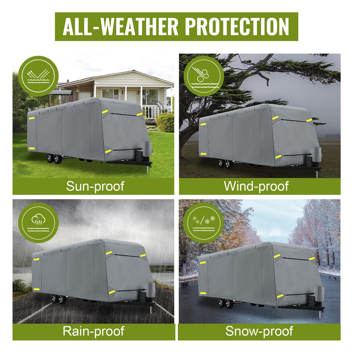 Ljustra RV Cover 33'-35' All Weather Protection Non-Woven Fabric