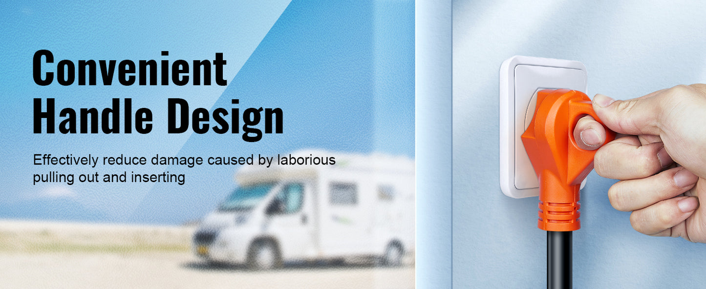 SucceBuy RV Extension Cord 25ft 50ft 30A 50A Power Cord ETL Listed