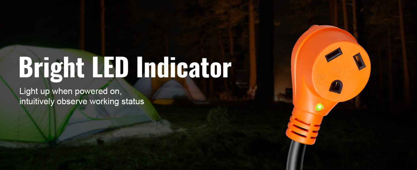 SucceBuy RV Extension Cord 25ft 50ft 30A 50A Power Cord ETL Listed