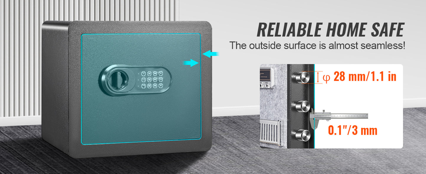 VEVOR Electronic Safe Deposit Box Digital Access Dual Lock Security
