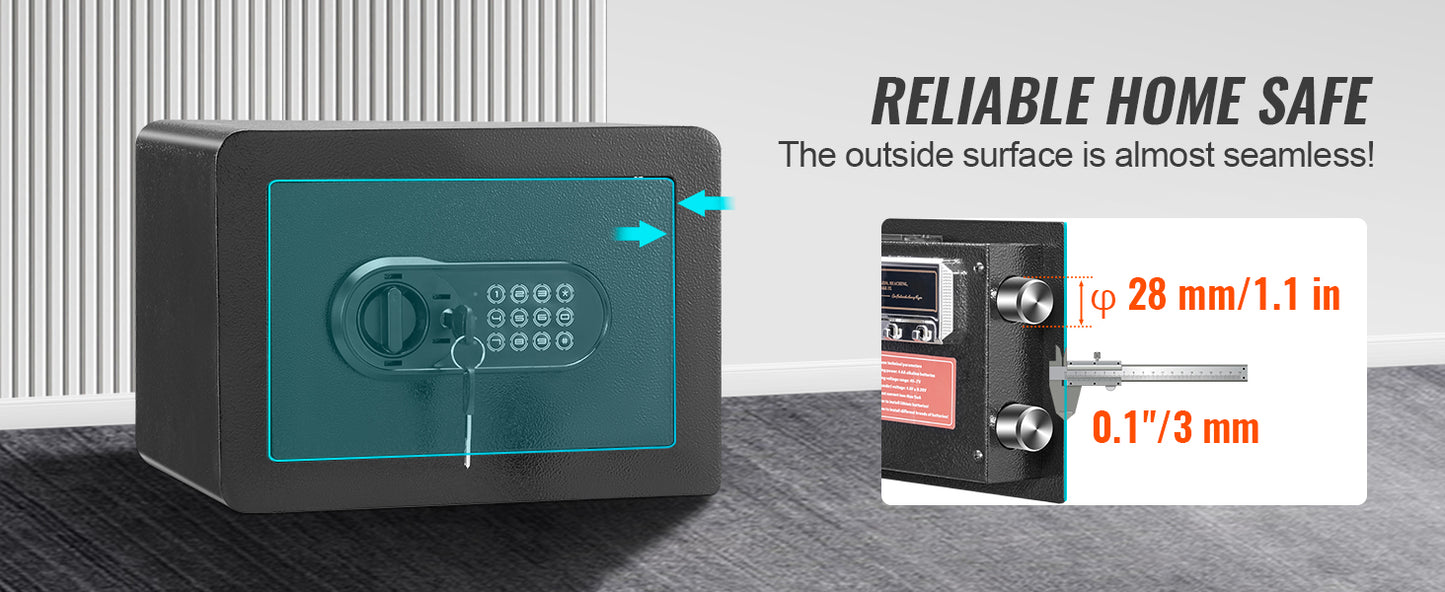 VEVOR Electronic Safe Deposit Box Digital Access Dual Lock Security