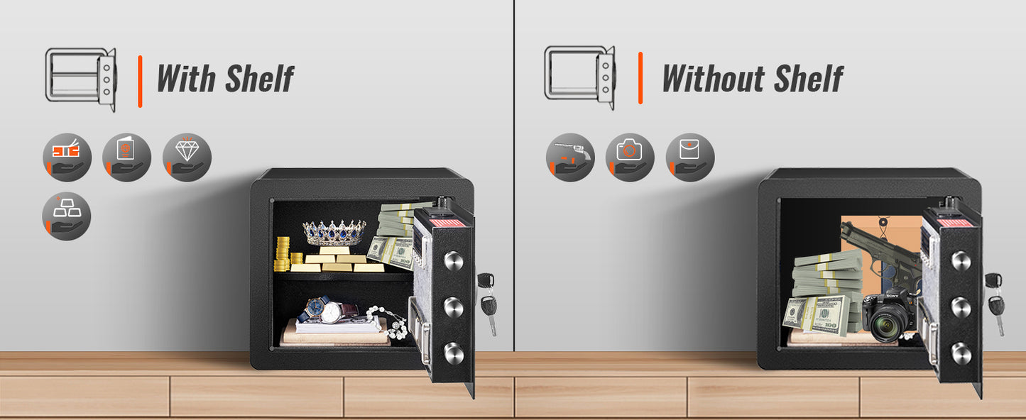Ljustra 1.2 Cubic Feet Electronic Safe with Digital Access and Override Keys