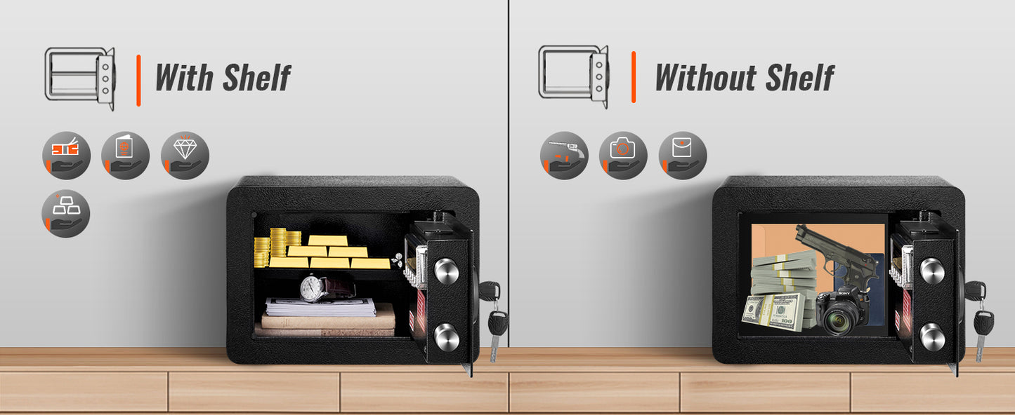 VEVOR Electronic Safe Deposit Box Digital Access Dual Lock Security