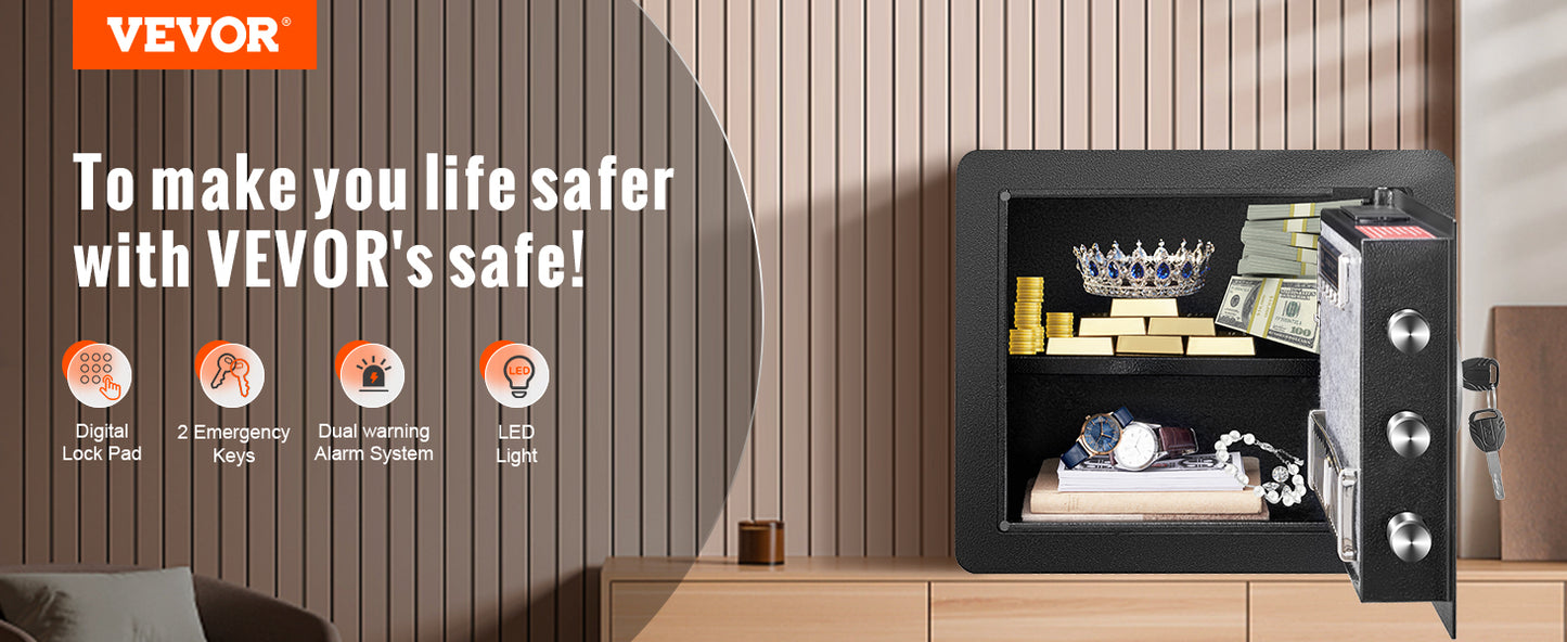 Ljustra 1.2 Cubic Feet Electronic Safe with Digital Access and Override Keys