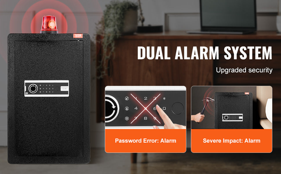 SucceBuy 4.0 cu.ft Safe Box with Key Lock Fingerprint LED Light