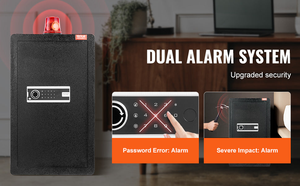 SucceBuy 4.0 cu.ft Safe Box with Key Lock Fingerprint LED Light