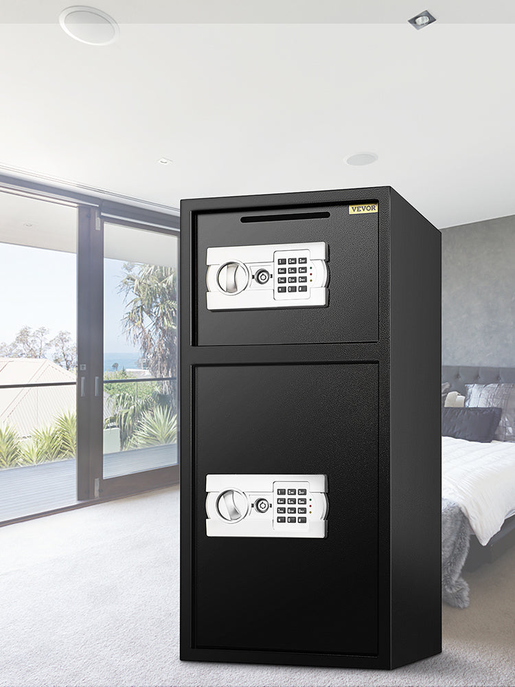 Ljustra 33 Inch Double Door Safe Deposit Box Electronic Lock Hidden Piggy Bank