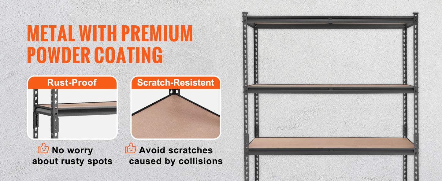 Ljustra Heavy Duty 5 Layer Storage Shelving Unit Metal Rack Organizer