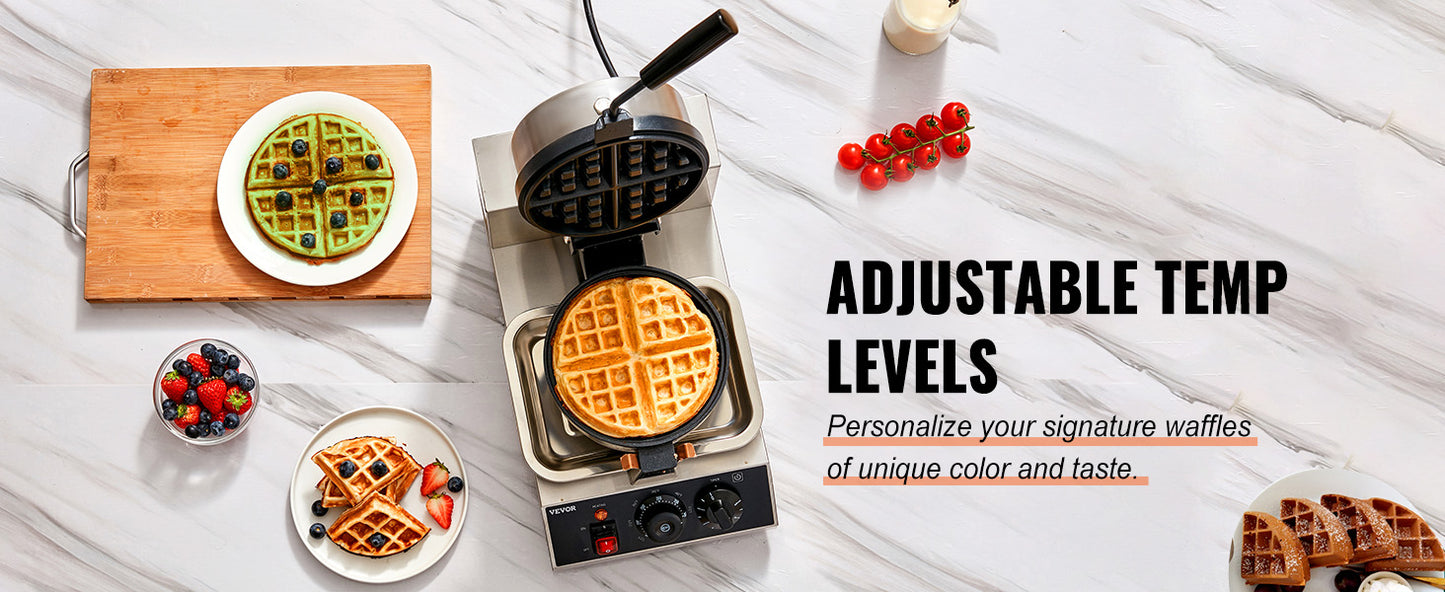 SucceBuy Electric Waffle Maker Non-Stick Stainless Steel Waffle Iron